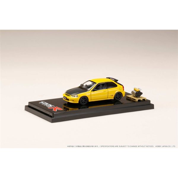 1/64 ホンダ シビック Type R EK9/エンジンモデル付 カスタムVer. サンライトイエロー