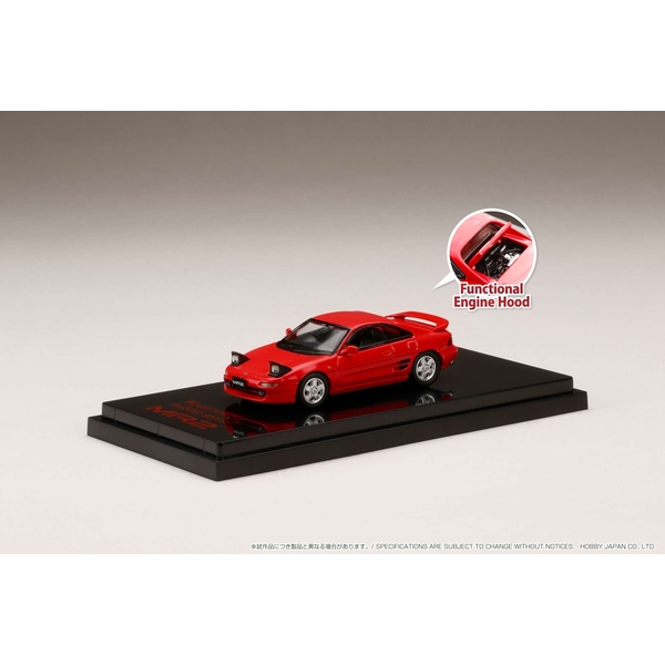 ホビージャパン 1/64 トヨタ MR2 SW20 GT-S 1996/オープンヘッドライト スーパーレッドII 完成品ミニカー HJ641045HR
