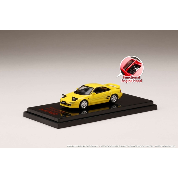 ホビージャパン 1/64 トヨタ MR2 SW20 GT-S 1996/オープンヘッドライト スーパーブライトイエロー 完成品ミニカー HJ641045HY