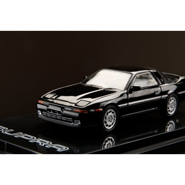 ホビージャパン 1/64 トヨタ スープラ A70 3.0GT ターボ リミテッド "Turbo A Duct" ブラックマイカ 完成品ミニカー HJ641026DBK