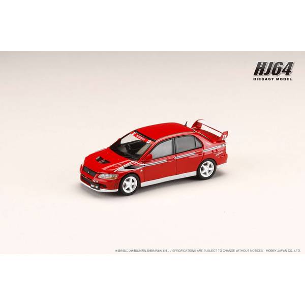 ホビージャパン 1/64 ミツビシ ランサー GSR エボリューション 7 RALLY STYLE VERSION パルマレッド 完成品ミニカー HJ642054BR