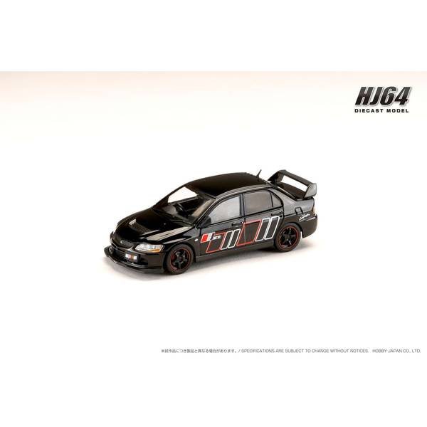 ホビージャパン 1/64 ミツビシ ランサー GSR エボリューション 9 RALLIART ブラックマイカ 完成品ミニカー HJ646054BK