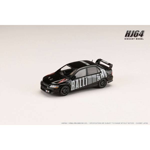 ホビージャパン 1/64 ミツビシ ランサーエボリューション7 GSR RALLIART アメジストブラックパール 完成品ミニカー HJ642054ABK