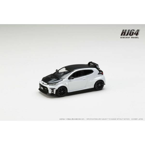 ホビージャパン 1/64 トヨタ GRMN ヤリス サーキットパッケージ プラチナホワイトパールマイカ 完成品ミニカー HJ643024CPW