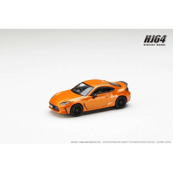 ホビージャパン 1/64 トヨタ GR86 RZ 10th Anniversary Limited 純正オプションリアスポイラー フレイムオレンジ 完成品ミニカー HJ643048P