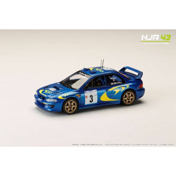 ホビージャパン 1/43 スバル インプレッサ No.3 1997 WRC ツール・ド・コルス ウィナー C.マクレー/N.グリスト 完成品ミニカー HJR431002A