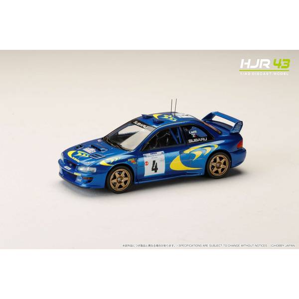 ホビージャパン 1/43 スバル インプレッサ No.4 1997 WRC ツール・ド・コルス P.リアッティ/F.ポンス 完成品ミニカー HJR431002B