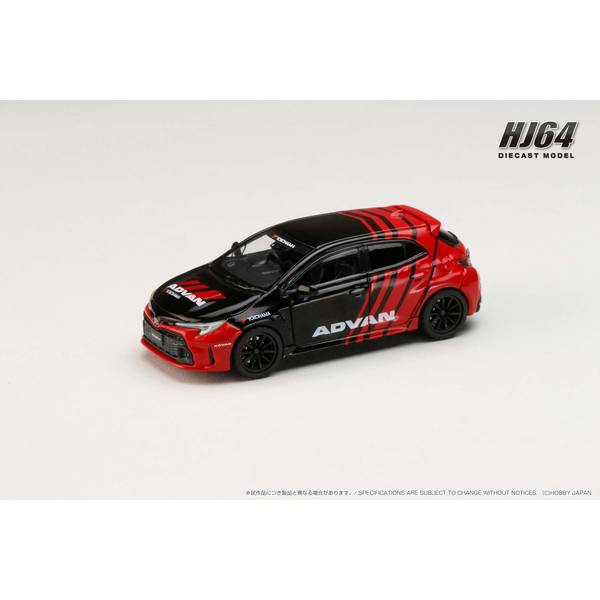 ホビージャパン 1/64 トヨタ GRカローラ RZ YOKOHAMA ADVAN COLOR 完成品ミニカー HJ641067AV