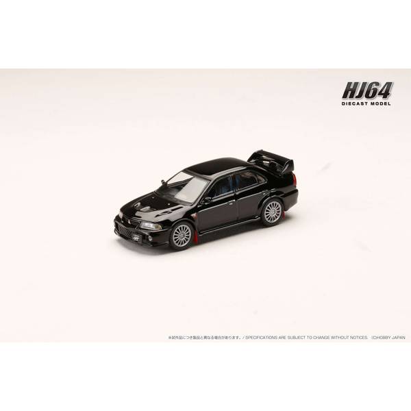 ホビージャパン 1/64 ミツビシ ランサーGSRエボリューション6 CP9A 1999 マッドフラップ付き ピレネーブラック 完成品ミニカー HJ642033ABK