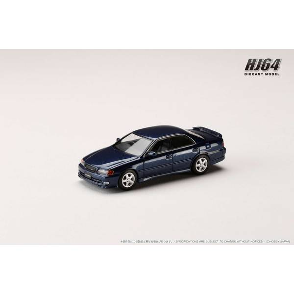 ホビージャパン 1/64 トヨタ チェイサー ツアラー V JZX100 1998/Mesh Front Grill ダークブルーマイカ 完成品ミニカー HJ643072DBL