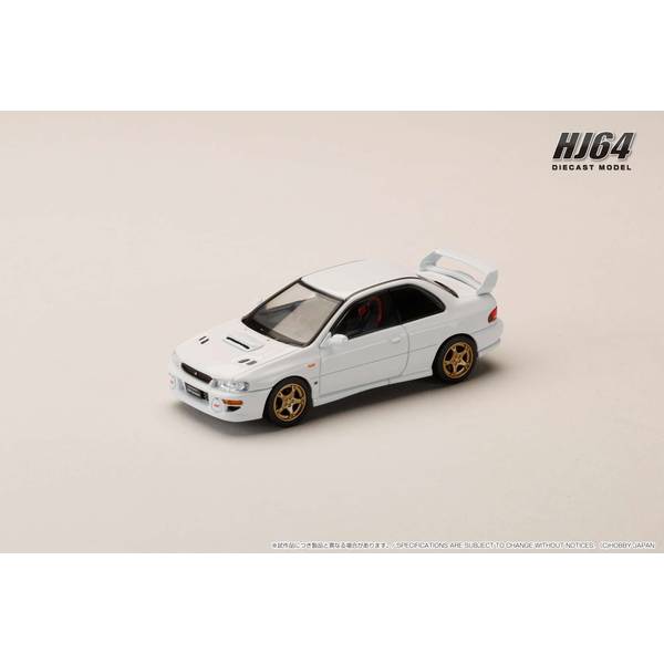ホビージャパン 1/64 スバル インプレッサ PURE SPORTS COUPE WRX type R STi GC8 V WRフロントバンパー ピュアホワイト 完成品ミニカー HJ641079JW