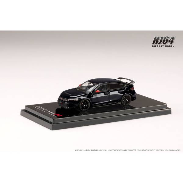 ホビージャパン 1/64 ホンダ シビック タイプR FL5 RACING BLACK Package 純正オプションパーツ装着車 ブラック 完成品ミニカー HJ645063BK