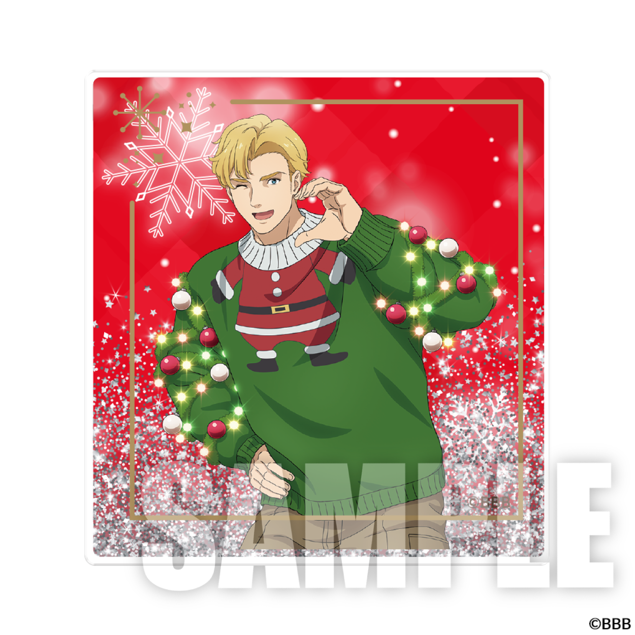 勇気爆発バーンブレイバーン　スミス　 有楽町マルイ　クリスマス　特典　アクスタ 勇気爆発バーンブレイバーン オイルイングリッターアクリル ホワイト