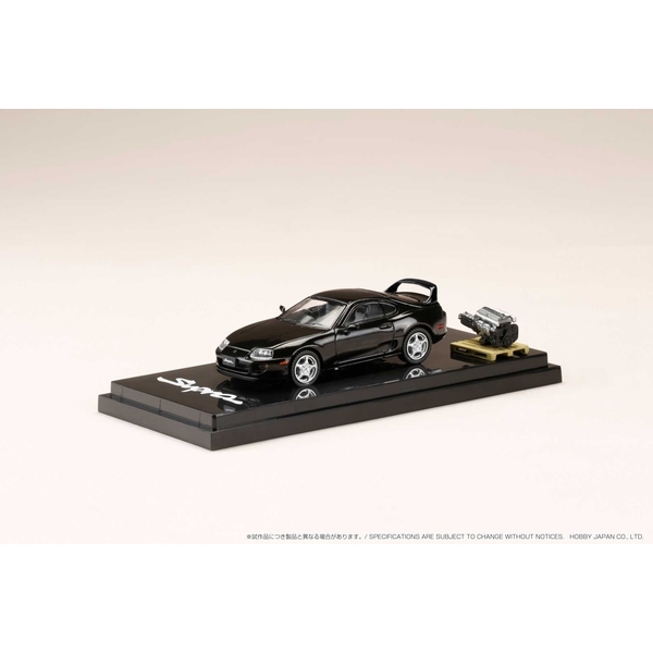 ホビージャパン 1/64 トヨタ スープラ RZ A80 ブラック エンジンディスプレイモデル付き 完成品ミニカー HJ641042ABK