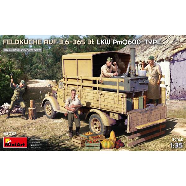 【3月予約】ミニアート 1/35 フェルトキュッヘ 3.6-36S 3t トラック PmQ600型 スケールモデル MA53037