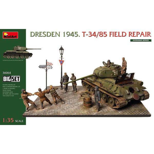 12月予約】ミニアート 1/35 T-34/85 路上修理 ビッグセット