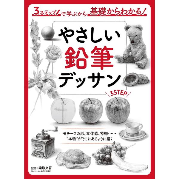 やさしい鉛筆デッサン 3ステップで学ぶから基礎からわかる！