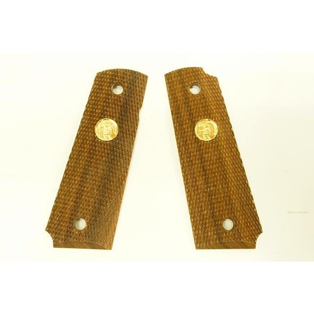 エラン ELAN M1911ウッドグリップ スムース コルトメダリオン(大馬