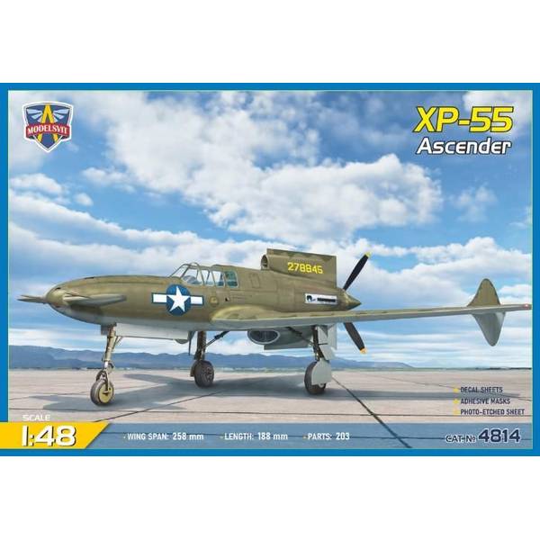 【1月予約】モデルズビット 1/48 カーチス XP-55 アセンダー 試作戦闘機 1号機 スケールモデル MDV4814