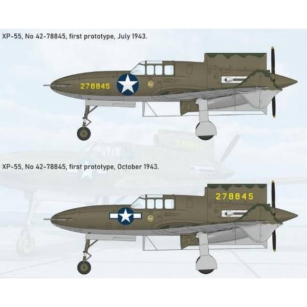 1月予約】モデルズビット 1/48 カーチス XP-55 アセンダー 試作戦闘機
