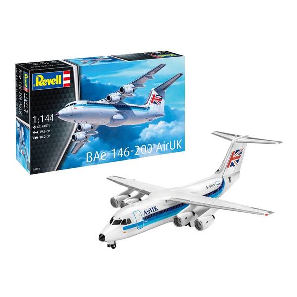ドイツレベル 1/144 Bae 146(RJ85) AirUK スケールモデル 03791