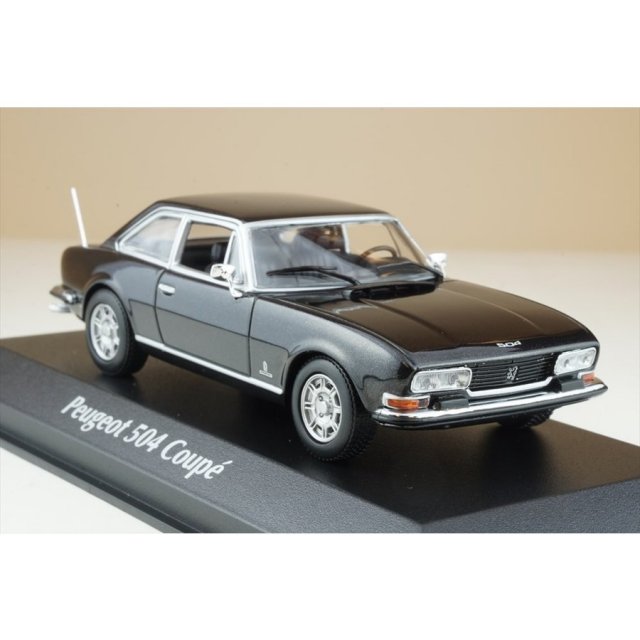 マキシチャンプス 1/43 プジョー 504 クーペ 1976 アントラシート ブラック系 完成品ミニカー 940112121