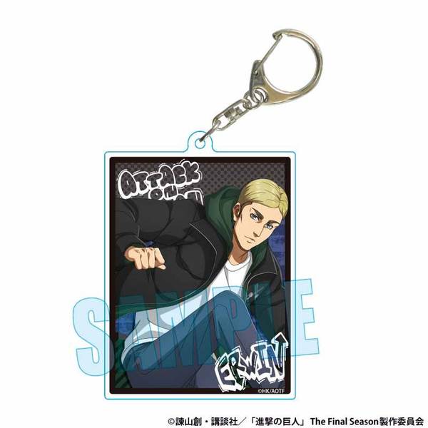 【1月予約】進撃の巨人 ちょいデカアクリルキーホルダー エルヴィン・スミス スケーターver. キャラグッズ 4522776273861