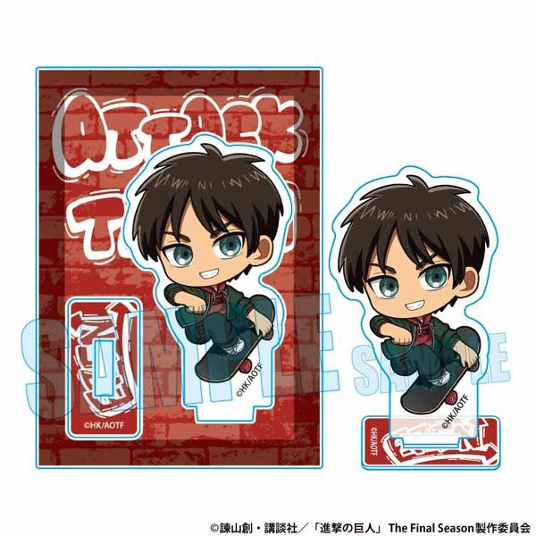 【1月予約】進撃の巨人 ミニスタンド エレン・イェーガー スケーターver. キャラグッズ 4522776651256