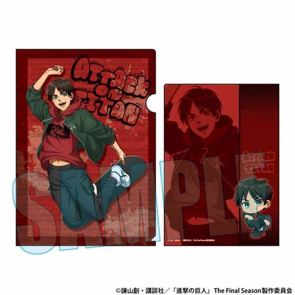 【1月予約】進撃の巨人 クリアファイル エレン・イェーガー スケーターver. キャラグッズ 4522776869798