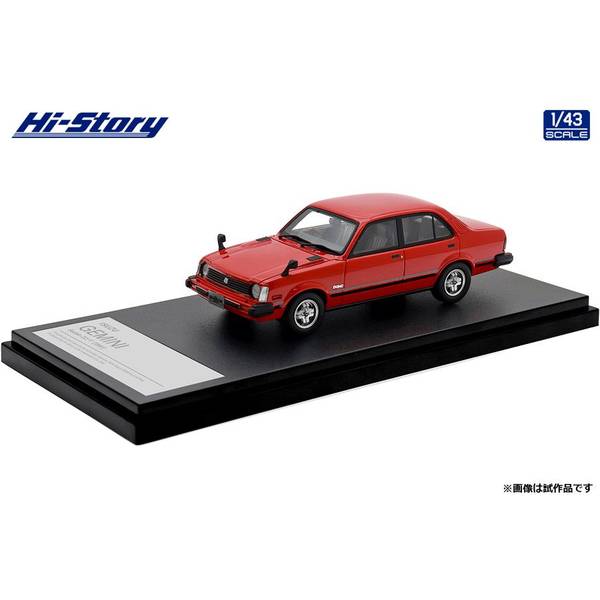 ハイストーリー 1/43 いすゞ ジェミニ セダン ZZ/T 1981 レッド 完成品ミニカー HS472RE