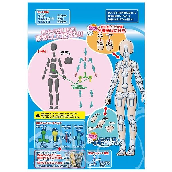 ホビーベース 関節技EX 1/12素材ちゃんS ライトフレッシュ 模型