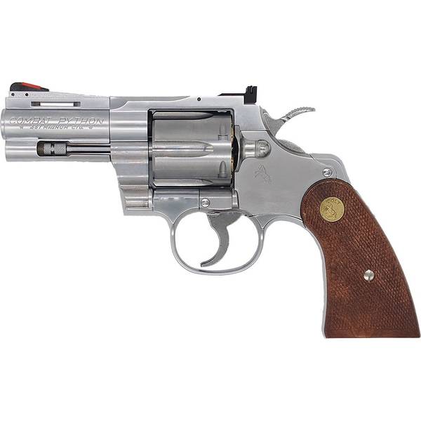 タナカ ガスガン コルト パイソン .357マグナム 3インチ アールモデル ステンレスフィニッシュ トイガン 4537212011921【18歳以上】