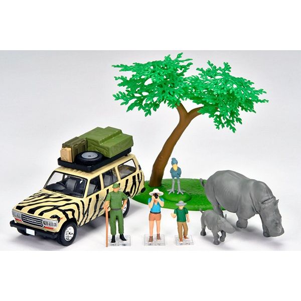 【7月予約】海洋堂×トミカリミテッド ヴィンテージ 1/64 ジオコレ64 ＃カースナップ31a サファリ3 トヨタ ランドクルーザー60付属 完成品ミニカー 336686