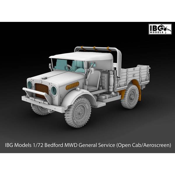 IBG 1/72 ベッドフォードMWD軽軍用トラック・オープンキャブ・エアロ