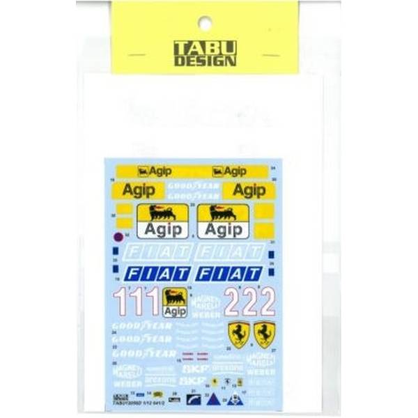 TABUデザイン 1/12 フェラーリ 641/2 フルスポンサーデカール(T社1/12対応) 模型用グッズ TABU12056