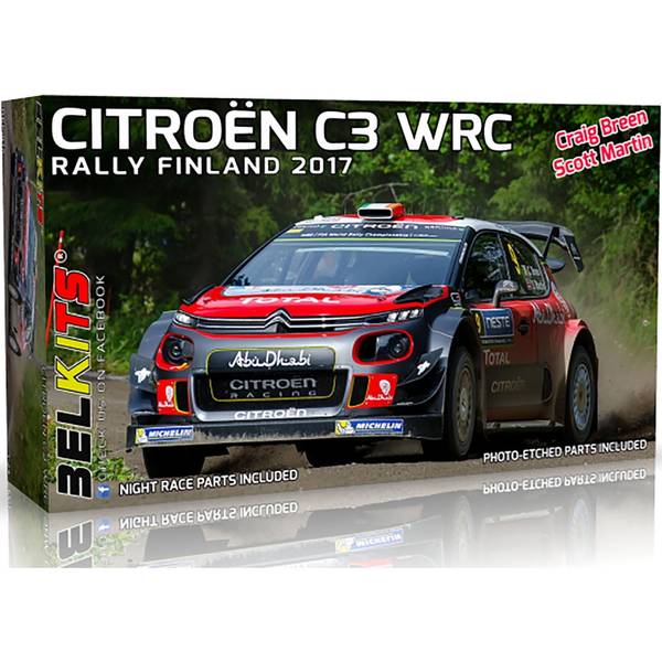 ベルキット 1/24 シトロエン C3 WRC 2017 フィンランドラリー(グラベル仕様) スケールモデル BEL018