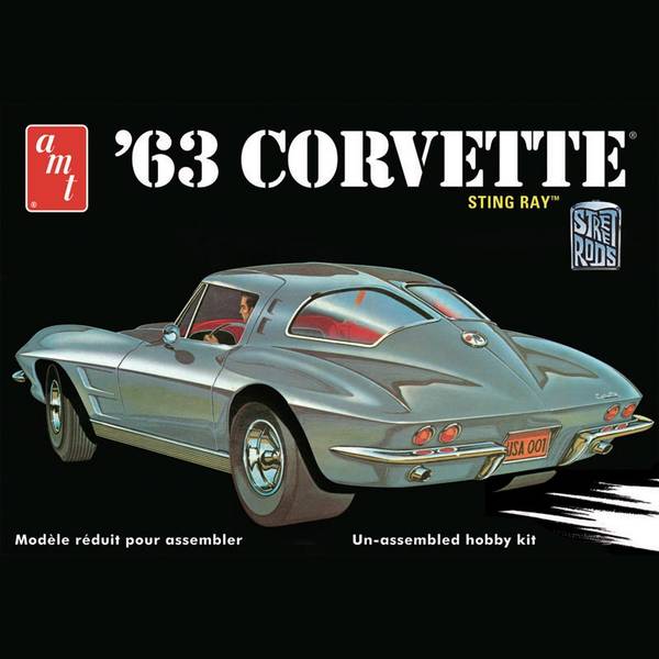 AMT 1/25 1963 シボレー コルベット スティングレイ スケールモデル AMT861