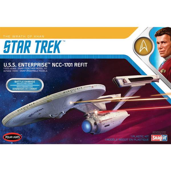 ポーラライツ 1/1000 U.S.S.エンタープライズ NCC-1701 改装型 「スター・トレック カーンの逆襲」より キャラクタープラモデル POL974