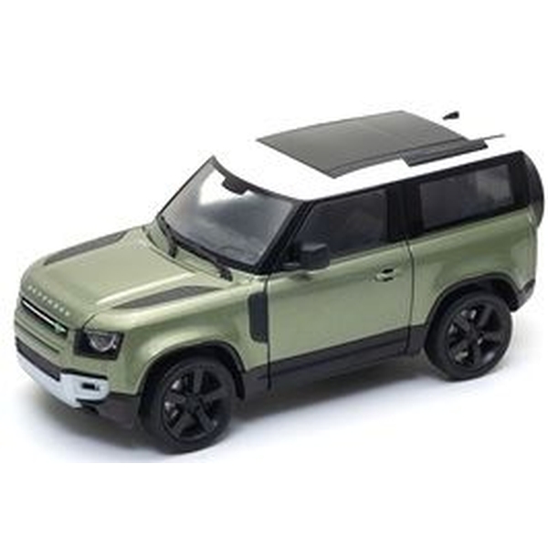【12月予約】ウィリー 1/24 ランド ローバー ディフェンダー グリーン 完成品ミニカー WE24110G1
