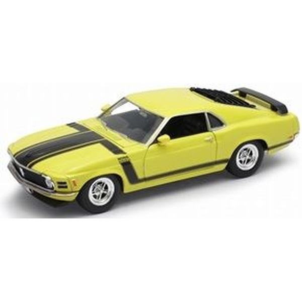 【12月予約】ウィリー 1/24 フォード マスタング BOSS 302 1970 イエロー 完成品ミニカー WE22088Y2