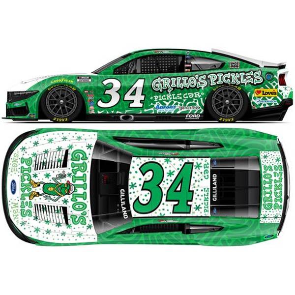 【4月予約】ライオネルレーシング 1/64 フォード マスタング No.34 GRILLO'S PICKLES 2025 NASCAR ニューハンプシャー T.ギリランド 完成品ミニカー LR339575