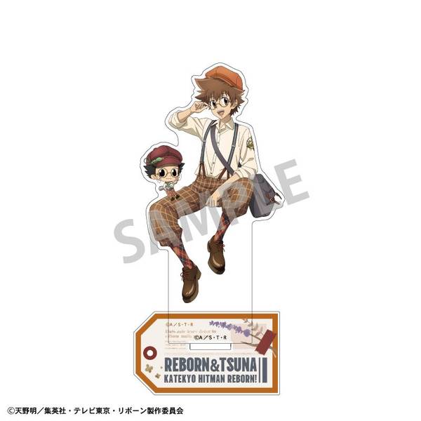 【5月予約】家庭教師ヒットマンREBORN! アクリルスタンド リボーン＆沢田 綱吉／英国ファッション キャラグッズ 224665