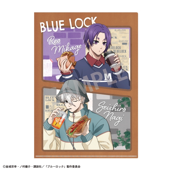 ブルーロック A4シングルクリアファイル 凪 誠士郎＆御影 玲王／焼きたてパンとテイクアウトドリンク