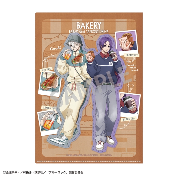 ブルーロック A4シングルクリアファイル 凪 誠士郎＆御影 玲王／焼きたてパンとテイクアウトドリンク