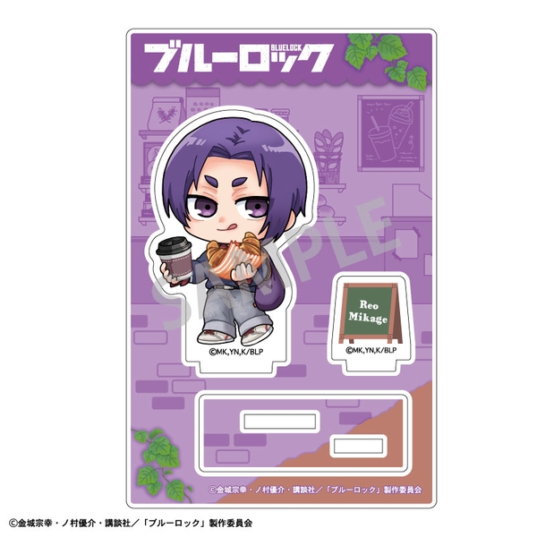 ブルーロック ミニアクリルスタンド 御影 玲王／焼きたてパンとテイクアウトドリンク 描き起こし