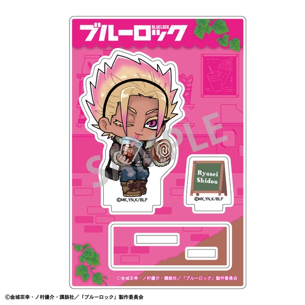 ブルーロック ミニアクリルスタンド 士道龍聖／焼きたてパンとテイクアウトドリンク 描き起こし
