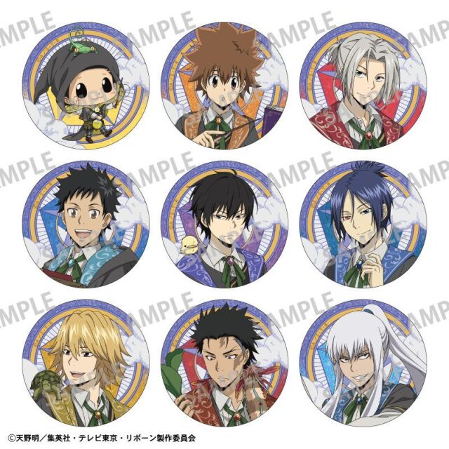 【2月予約】家庭教師ヒットマンREBORN! トレーディンググリッター缶バッジ／アカデミー研究者 9個入BOX キャラグッズ 4550432306110