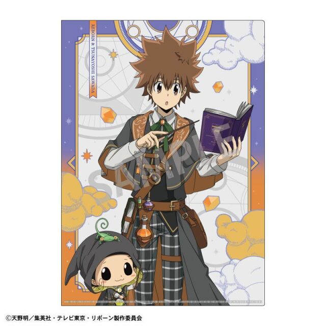 【2月予約】家庭教師ヒットマンREBORN! A4シングルクリアファイル リボーン＆沢田 綱吉＆ディーノ／アカデミー研究者 キャラグッズ 4550432306226