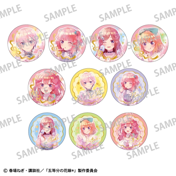 五等分の花嫁＊ トレーディング箔押し缶バッジ／メイクアップ カミアニTOUCH 10個入BOX