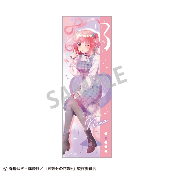 五等分の花嫁＊ ロングスクエア缶バッジ 中野二乃／メイクアップ カミアニTOUCH